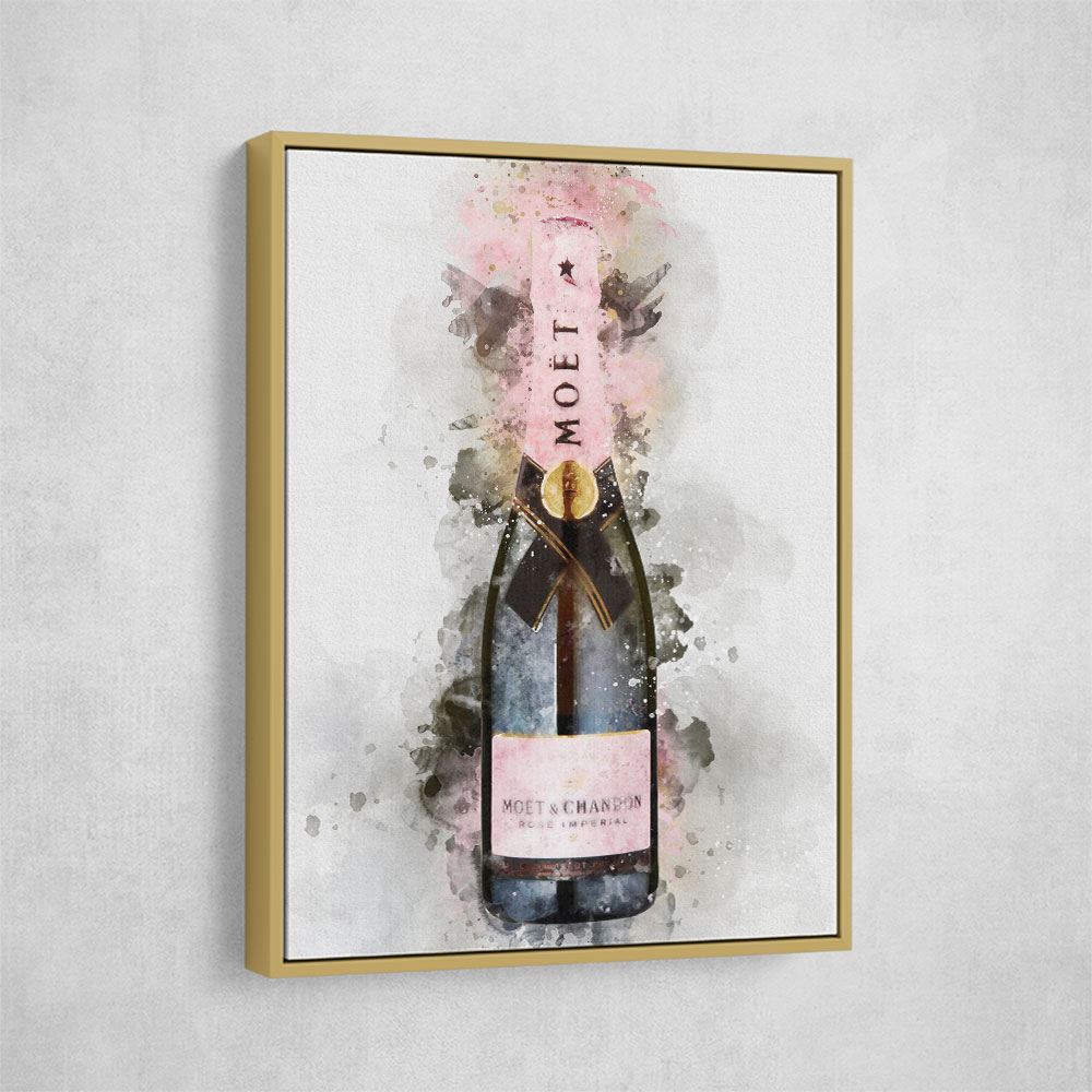 Moet Chandon Rose Champagne Wall Art
